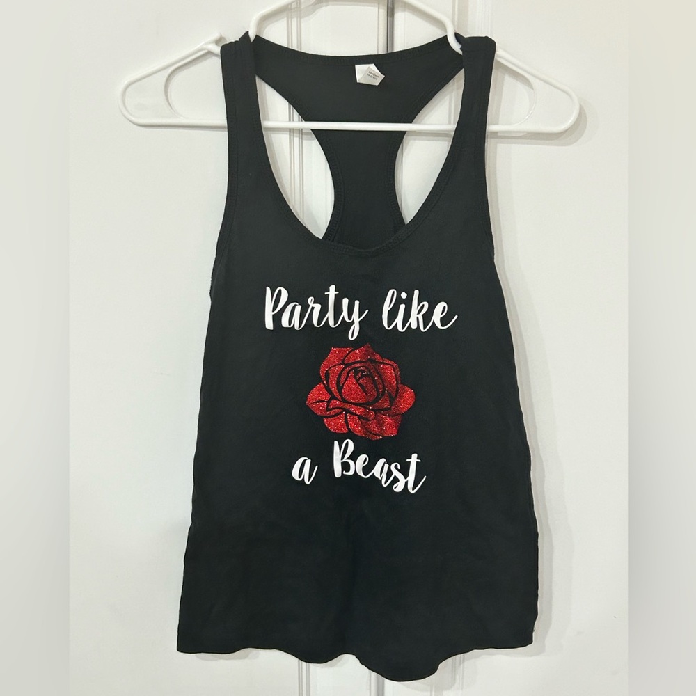 IDEAL Women's Graphic Racerback "PARTY LIKE A BEAST" Tank Top Size Small